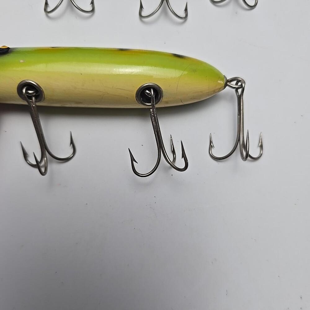 Vintage Lot of 2 Old South Bend Bass Oreno Red Head With Glas Eyes Fishing Lures - Picture 4 of 10